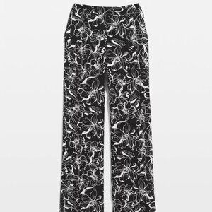 nwt WHITE HOUSE BLACK MARKET printed wide leg jersey pants 0 reg